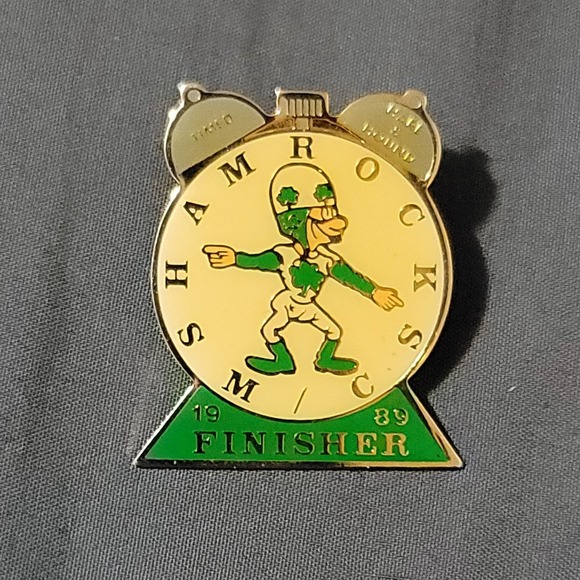 no brand Other - Vtg 1989 Shamrocks Finisher Timed Hare & Hound Lapel Pin